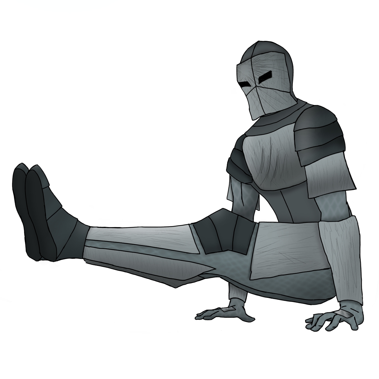 Epic Knight doing an L-sit